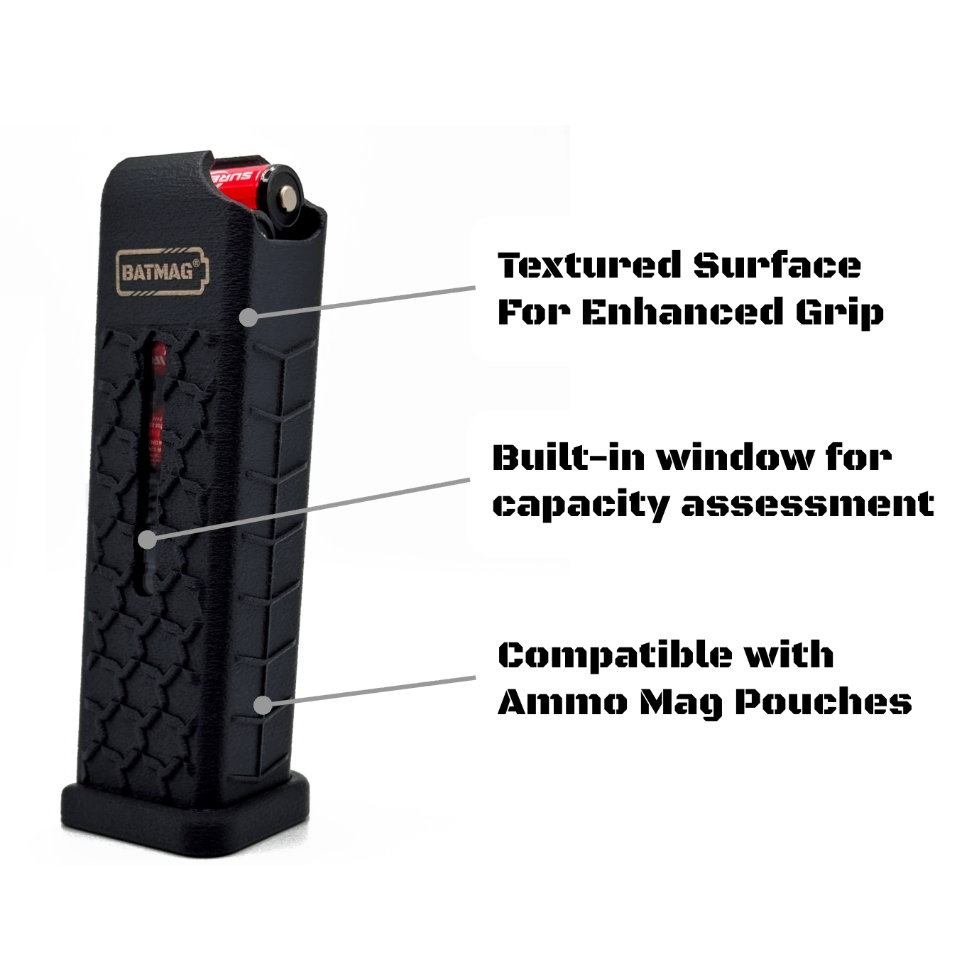 3 Pack BatMag for CR123 batteries (GEN3)